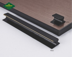 Manufacturer wholesale and direct sales can customize long handle black gold edge non slip drawer door handle modern simple aluminum alloy wardrobe ha