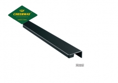 Manufacturer direct sales modern simple edge sealing black long handle hidden cabinet wardrobe custom handle furniture hardware