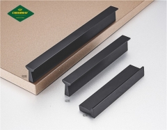 Manufacturer wholesale direct sales can customize long handle black drawer door handle modern simple aluminum alloy wardrobe handle northern European